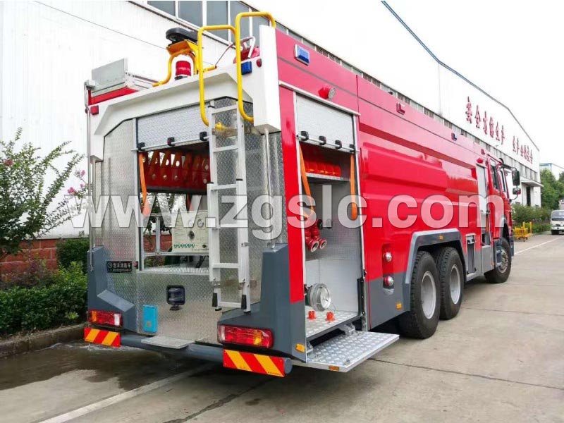 重汽后雙橋16噸水罐泡沫消防車(chē)